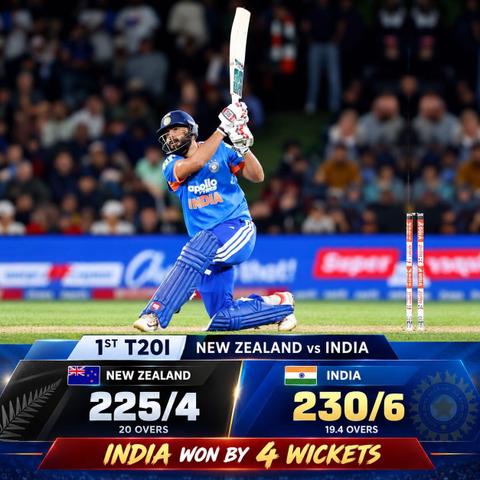 India Win Christchurch Thriller as BLACKCAPS Fight to the Final Over in Record T20 Chase