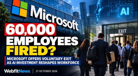 Microsoft Offers Voluntary Exit to 60,000 Employees as AI Investment Reshapes Tech Workforce

Around 27% of Microsoft’s global workforce is eligible for the new exit programme, raising fresh questions about employment, restructuring and the future of