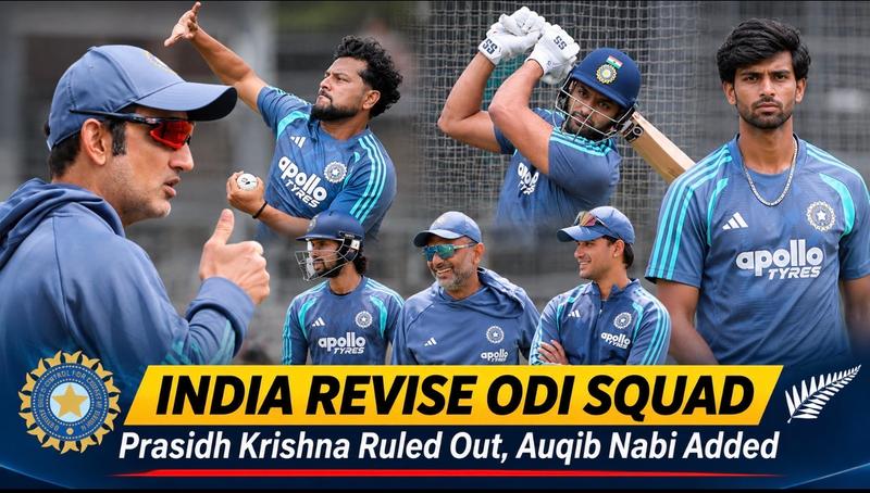 India Revise ODI Squad for New Zealand Tour: Prasidh Krishna Ruled Out, Auqib Nabi Added