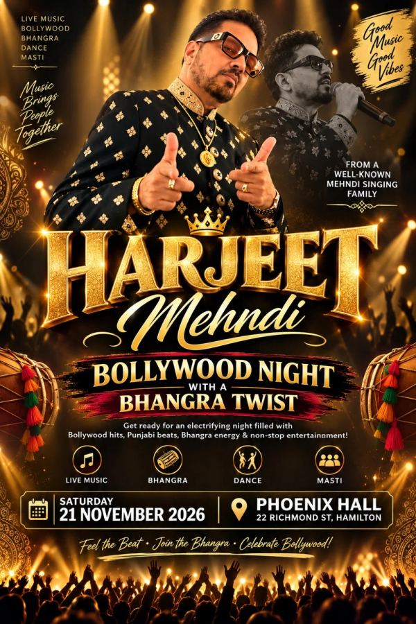 Harjeet Mehndi Bollywood Night, Hamilton, 21 Nov